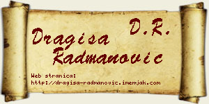 Dragiša Radmanović vizit kartica
